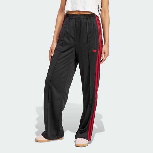 adidas Adicolor Classic Firebird Loose Track Pants - Black/Better Scarlet - JW1226