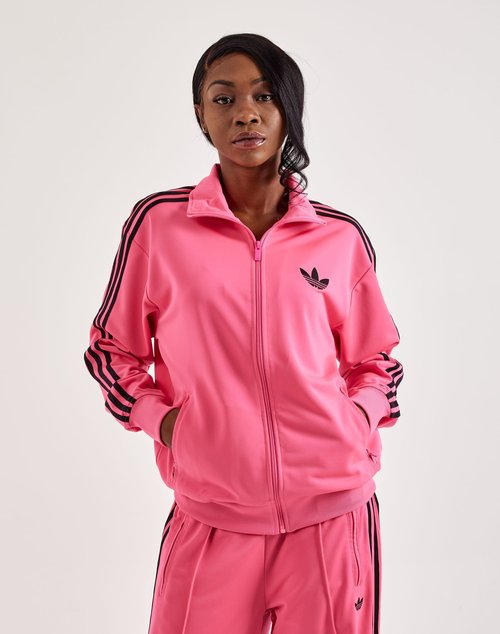 adidas Adicolor Classic Firebird Loose Track Top - Lucid Pink/Black - JX7865