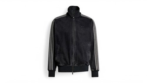 adidas Adicolor Denim Firebird Track Top - True Black Denim - JC6717