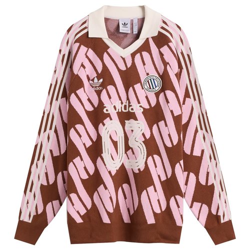 adidas Adicolor Polo Knit - Preloved Brown/True Pink - KQ5084
