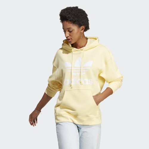 Yellow trefoil hoodie Clearance