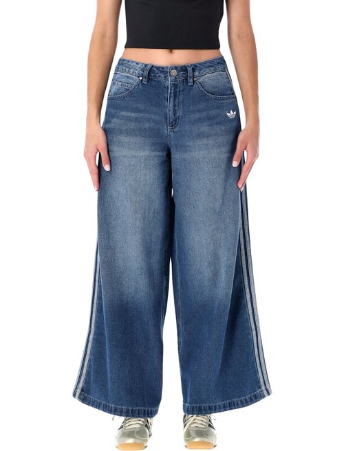 adidas adidas Adicolor Wide Leg Denim Jeans - JV7454INDDNMBLU