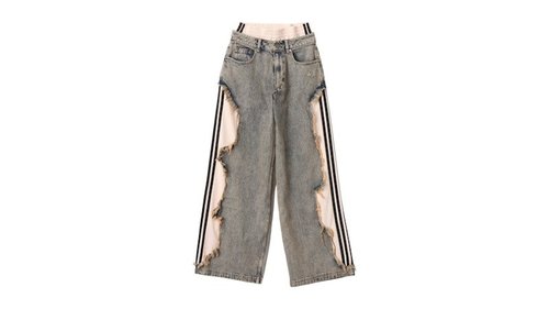adidas Adilenium 5.0 Deconstructed Denim Pants Asia Sizing - Chalky Brown - KY5193