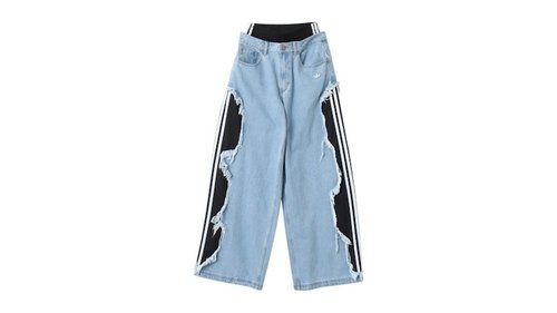 adidas Adilenium 5.0 Deconstructed Denim Pants Asia Sizing - Light Blue - KY5192