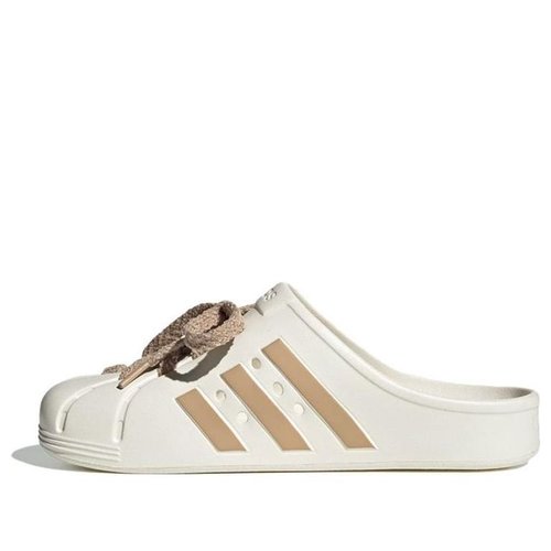adidas Adilette Clogs Asia Sizing - Cream White/Tan - JQ2117