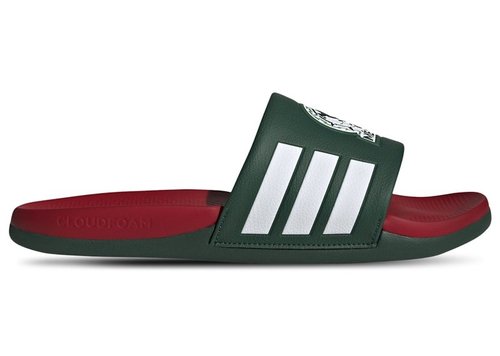 adidas Adilette Comfort Slides FIFA World Cup 2026 Mexico - Bold Green/Cloud White/Better Scarelet Red - JS4975
