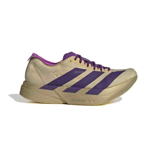 adidas Adizero Adios Pro 4 - Sand/Rich Purple/Gold Metallic - JR7410