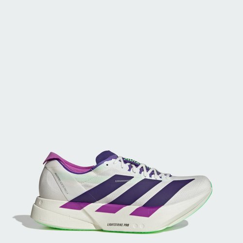adidas Adizero Adios Pro 4 - Core White/Collegiate Purple/Lime Burst - JR1656