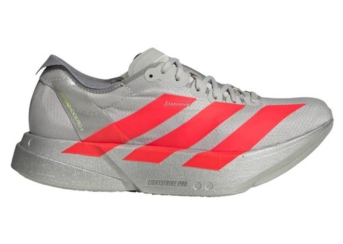 adidas Adizero Adios Pro 4 - Grey Two/Lucid Red/Grey - JR6357