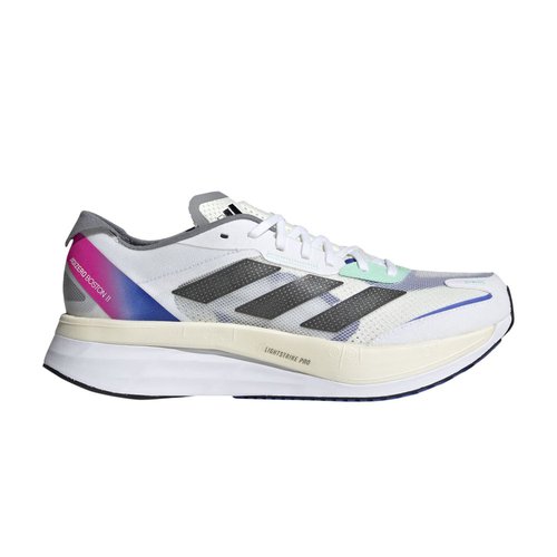 adidas Adizero Boston 11 - Cloud White/Core Black/Lucid Blue - HQ3693