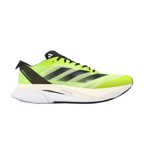 adidas Adizero Boston 12 - Cloud White/Core Black/Lucid Lemon F23 - HP9705