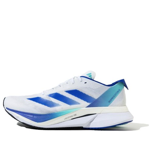 adidas Adizero Boston 12 - White/Cobalt Blue - JR2731