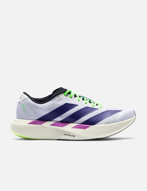 adidas Adizero Evo SL - Cloud White/Collegiate Purple/Lime Burst