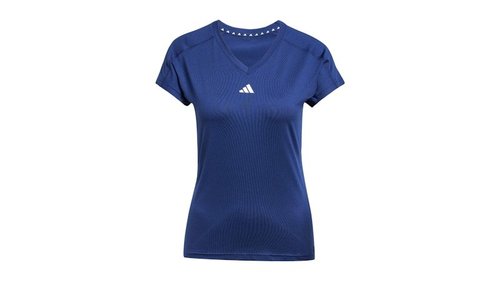 adidas AEROREADY Train Essentials Minimal Branding V-Neck Tee - Dark Blue/White - JC9567
