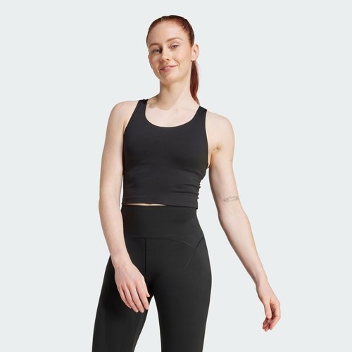 adidas All Me Medium Support Bra Tank Top - Black - JL5523