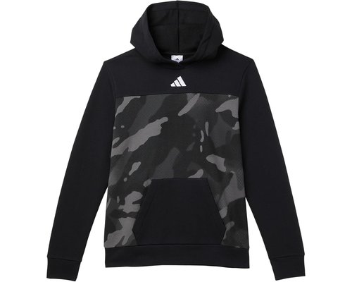 adidas All Over Printcolor Block Halftone Camo Hooded Pullover Big Kid Sweatshirt - Black Adi - AA10751