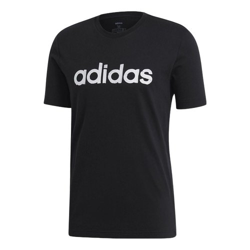 adidas Alphabet Logo Printing Round Neck Casual Short Sleeve Black T-Shirt - Multi-Color - EI4599