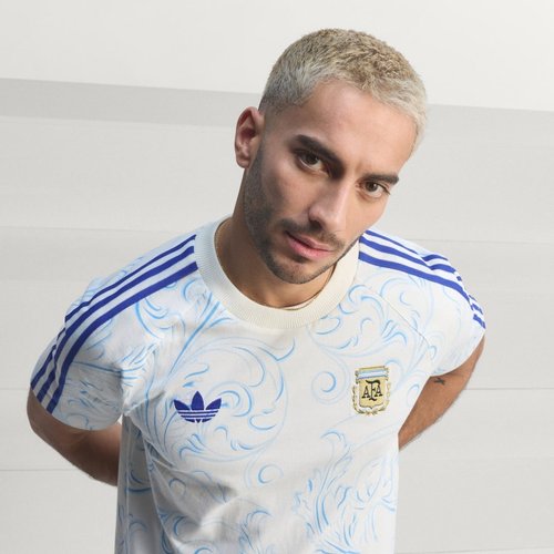 adidas Argentina Originals All Over Print T-Shirt - Off White - KF0323