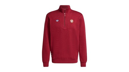 adidas Aston Villa FC Terrace Icons HalfZip Top - Team Coll Burgundy - JN0221