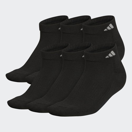 adidas Athletic Cushioned Low-Cut Socks 6 Pairs - Black - EW4431