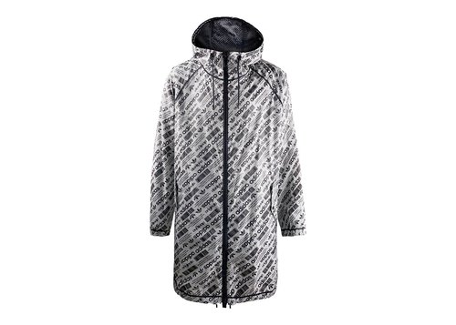 adidas AW Logo Print Shell Parka - White/Black/Black - CW3368