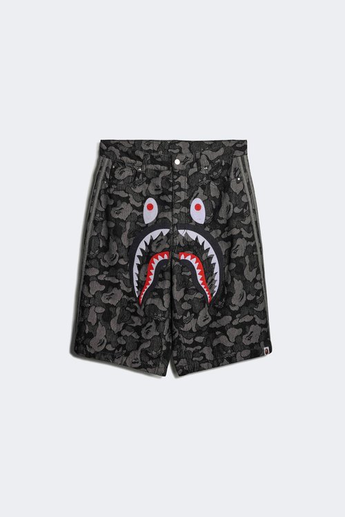 adidas x BAPE Shark Denim Jorts - Black - KF4917