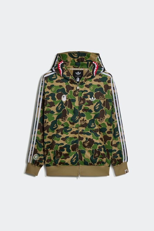 adidas x BAPE Shark Track Hoodie - Crew Green - KF4916