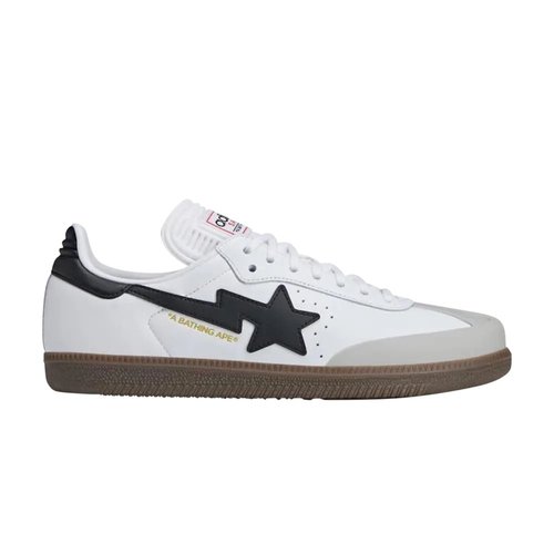 adidas BAPE x Samba - White/Black/Gum - JR9245
