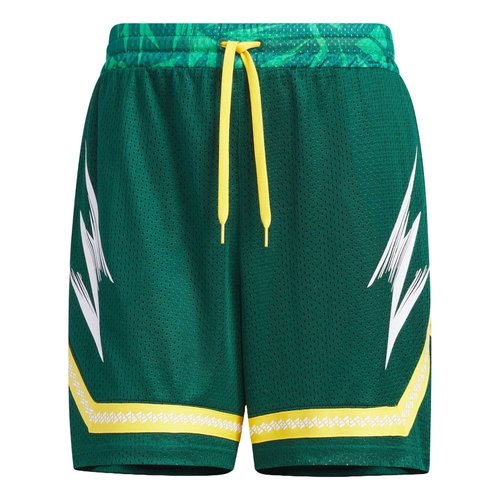 adidas Basketball Graphic Shorts Asia Sizing - Green/Yellow - JC6792