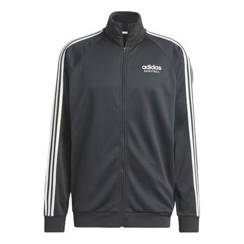 adidas Basketball Select Jacket - Carbon/White - IL2189