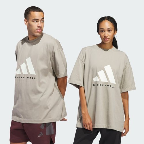 adidas Basketball Tee Gender Neutral - Putty Beige - JD6127