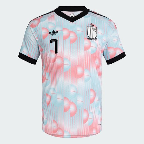 adidas Belgium 26 Away Authentic De Bruyne Jersey - Frozen Blue/Black/Soccr-Bg2 - KZ0908