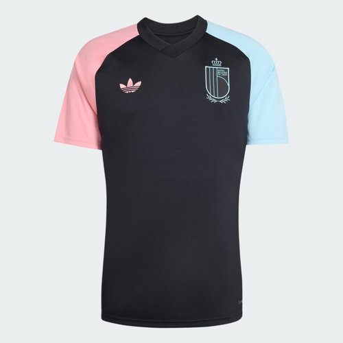 adidas Belgium 26 Away Pre-Match Jersey - Black/Super Pop/Frozen Blue - JY7642