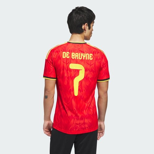 adidas Belgium 26 Home De Bruyne Authentic Jersey - Red/Bold Gold/Soccr-Bg2 - KW7641