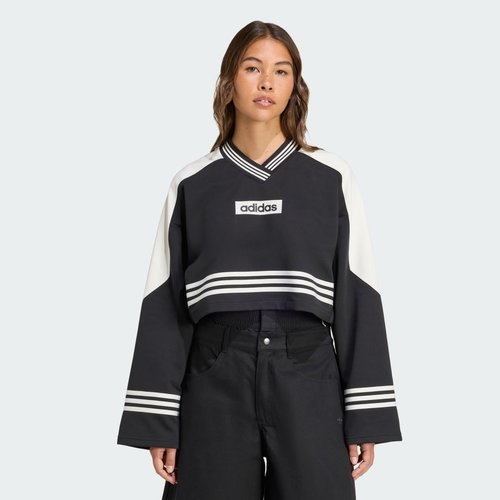 adidas Blocking Crewneck Sweatshirt - Black/Off White - JW7273