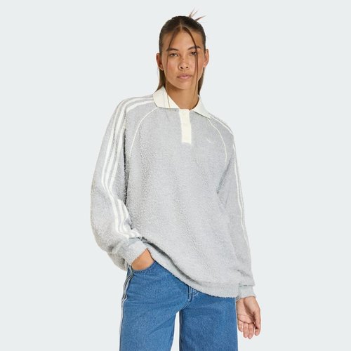 adidas Boucle Oversized Polo Crew - Grey Two - KS7791