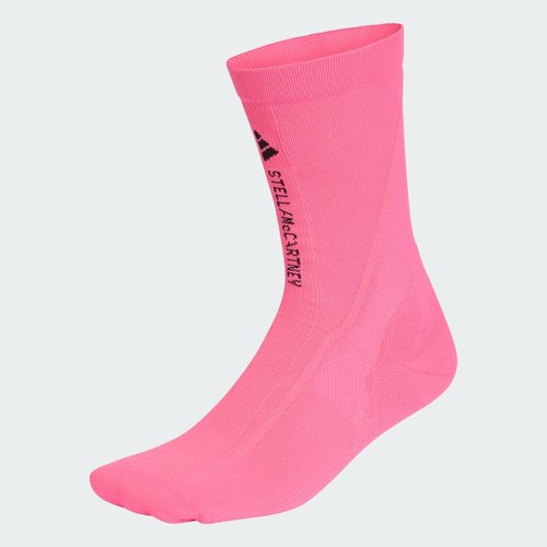 adidas by Stella McCartney Crew Socks - Solar Pink/Black - KF3574