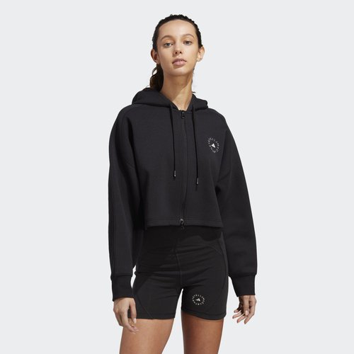 adidas by Stella McCartney Cropped Hoodie - Black/White - HR2214