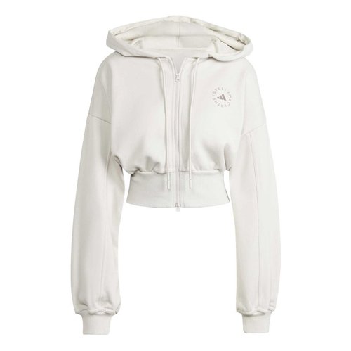 adidas By Stella Mccartney Cropped Zip Hoodie Asia Sizing 'Chalk adidas By Stella Mccartney Cropped Zip Hoodie Asia Sizing 'Chalk