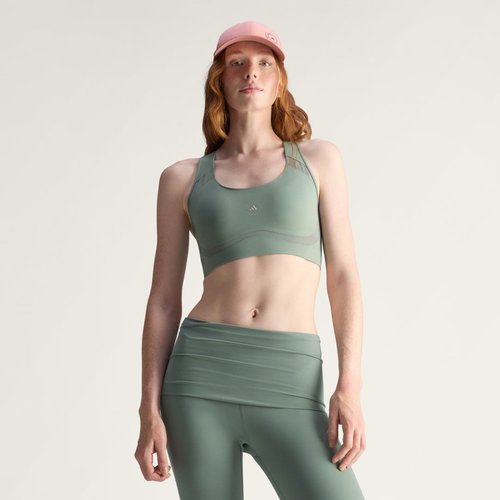 adidas x Stella McCartney Power Impact Training Bra Medium Support - Stone Green - JW4541