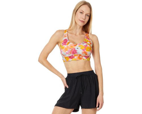 adidas by Stella McCartney TruePurpose Printed Bra - Active Gold/Real Pink/Clear Onix - IW3878
