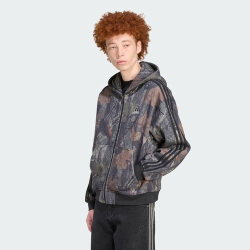 adidas Camo Hooded Full-Zip - Black - JY2775
