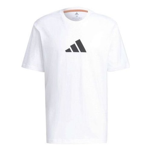 adidas Camo Loose Tee Back Printing Sports Short Sleeve - White - GQ8305