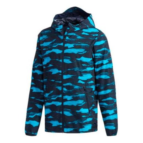 adidas Camouflage Windproof Sports Jacket Blue - Legendary Blue - DW4656