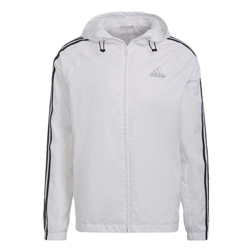 adidas Casual hooded Long Sleeves Jacket White - HE4318