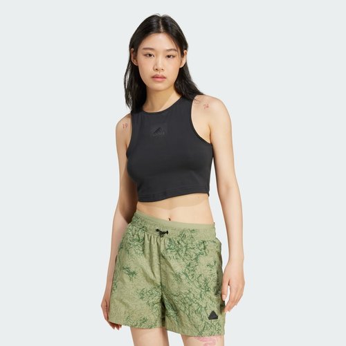 adidas City Escape Cropped Tank Top - Black - JD8184