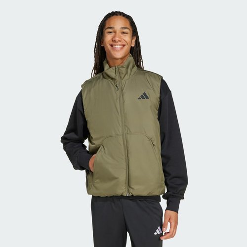 adidas City Tech CLIMAWARM Padded Insulated Vest - Olive Strata - JW3370