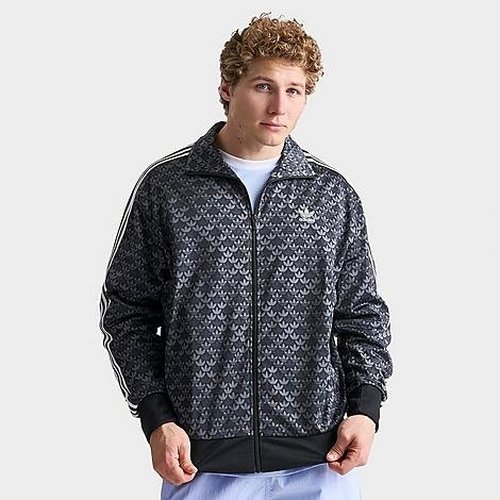 adidas Classic Mono Print Football Track Top - Black Mono - IS0218
