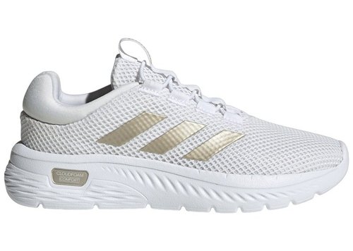 adidas Cloudfoam Comfy | Size 10 - Cloud White/Champagne Met/Core Black - IH3612
