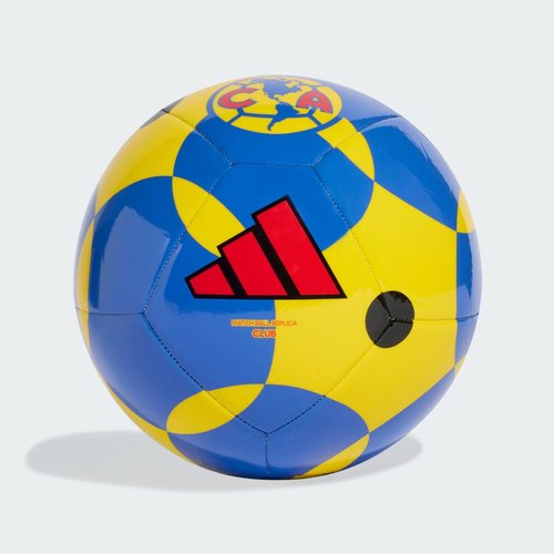 adidas CLUB AMERICA CLB HOME Ball - Yellow/Black/Hi-Res Blue/Vivid Red - KS7943
